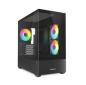 Preview: Sharkoon Gehäuse MK6 RGB Micro-ATX 1xGlas schwa - Midi/Minitower - ATX