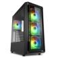 Preview: Sharkoon TK4 RGB - Midi Tower - PC - Schwarz - ATX - micro ATX - Mini-ITX - Multi - Taschenlüfter