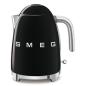 Preview: SMEG KLF03BLEU - 1,7 l - 2400 W - Schwarz - Kunststoff - Edelstahl - Wasserstandsanzeige - Überhitzungsschutz