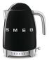 Preview: SMEG KLF04BLEU - 1,7 l - 2400 W - Schwarz - Kunststoff - Edelstahl - Regelbare Temperatur - Wasserstandsanzeig
