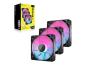 Preview: Corsair iCUE Link RX120 RGB Triple Starter Kit - Gehäuselüfter - 120 mm - Schwarz (Packung mit 3)