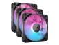 Preview: Corsair iCUE Link RX120 RGB Triple Starter Kit - Gehäuselüfter - 120 mm - Schwarz (Packung mit 3)