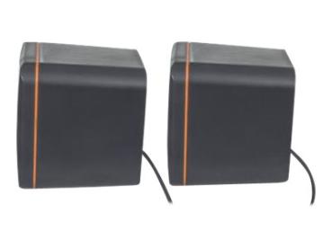 Manhattan 2600 Series Speaker System, Small Size, Big Sound, Two Speakers, Stereo, USB power, Output: 2x 3W, 3