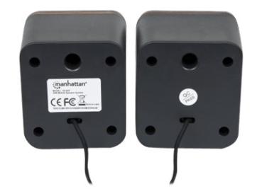 Manhattan 2600 Series Speaker System, Small Size, Big Sound, Two Speakers, Stereo, USB power, Output: 2x 3W, 3