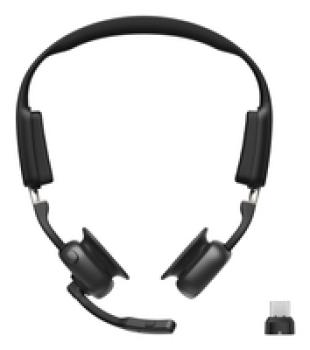 AfterShokz Openmeet Bluetooth Knochenschall Headset USB C Dongle - Headset - Rausch-Unterdrückung