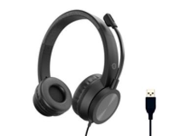 Conceptronic Headset USB-A Mikro int.Bed.Stereo sw - Headset - 22 KHz