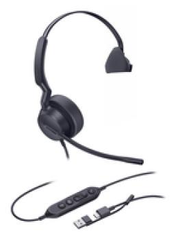 Yealink Headset UH42 Mono Teams USB-C/A - Headset - 20 KHz