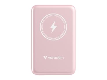 Verbatim Charge 'n' Go - Induktive Power Bank - Magnethalterung - Li-Pol - 10000 mAh - 20 Watt - 2.4 A - Apple
