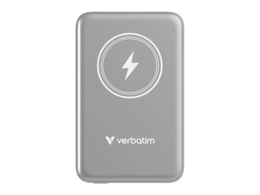 Verbatim Charge 'n' Go - Induktive Power Bank - Magnethalterung - Li-Pol - 10000 mAh - 20 Watt - 2.4 A - Apple