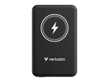 Verbatim Charge 'n' Go - Induktive Power Bank - Magnethalterung - Li-Pol - 5000 mAh - 20 Watt - 2.4 A - Apple 