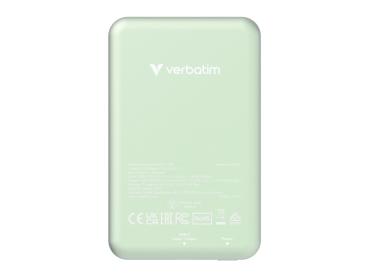 Verbatim Charge 'n' Go - Induktive Power Bank - Magnethalterung - Li-Pol - 5000 mAh - 20 Watt - 2.4 A - Apple 