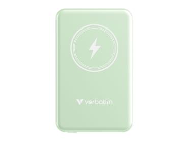 Verbatim Charge 'n' Go - Induktive Power Bank - Magnethalterung - Li-Pol - 5000 mAh - 20 Watt - 2.4 A - Apple 