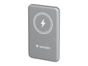 Verbatim Charge 'n' Go - Induktive Power Bank - Magnethalterung - Li-Pol - 5000 mAh - 20 Watt - 2.4 A - Apple 