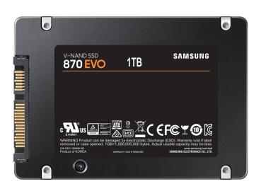 Samsung 870 EVO MZ-77E1T0B - SSD - verschlüsselt - 1 TB - intern - 2.5" (6.4 cm)