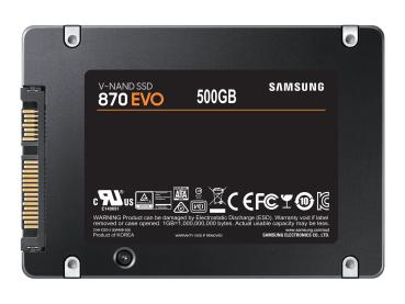 Samsung 870 EVO MZ-77E500B - SSD - verschlüsselt - 500 GB - intern - 2.5" (6.4 cm)