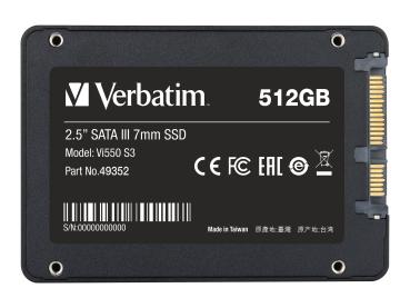 Verbatim Vi550 - SSD - 512 GB - intern - 2.5" (6.4 cm)