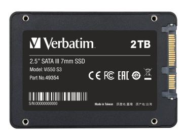 Verbatim Vi550 S3 - SSD - 2 TB - intern - 2.5" (6.4 cm)