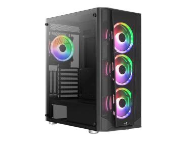 AEROCOOL ADVANCED TECHNOLOGIES AeroCool Prism-G-BK-v3 - Mid tower - ATX - Seitenteil mit Fenster (gehärtetes 