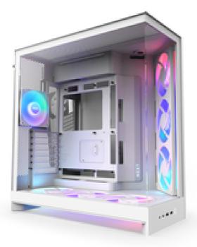 NZXT PC-Gehäuse H9 Flow RGB+ Weiss - Midi/Minitower - ATX