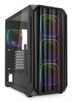 Sharkoon Gehäuse AK5M RGB ATX 1xMetall schwa - Midi/Minitower - ATX