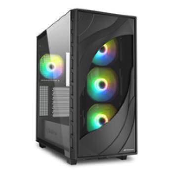 Sharkoon Gehäuse Rebel C80G RGB ATX 1xGlas schwa - Midi/Minitower - ATX
