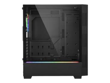 Sharkoon RGB LIT 100 - Tower - ATX - Seitenteil mit Fenster (gehärtetes Glas)