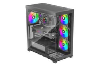 Xilence Gehäuse Gleam Schwarz XG171 - Midi/Minitower - ATX