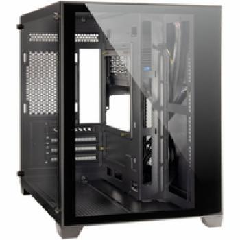 Inter-Tech C-501 Aspect - Tower - mini ITX / micro ATX - Seitenteil mit Fenster (gehärtetes Glas)