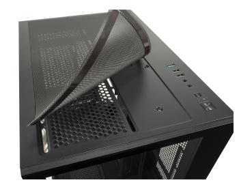 Inter-Tech C-501 Aspect - Tower - mini ITX / micro ATX - Seitenteil mit Fenster (gehärtetes Glas)