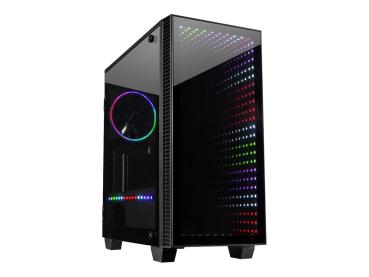 Inter-Tech X-608 Infinity Micro - Tower - micro ATX - Seitenteil mit Fenster (gehärtetes Glas)