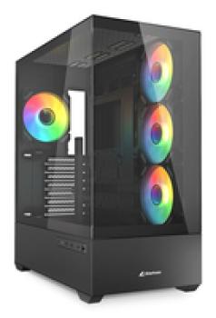 Sharkoon Gehäuse AK6 RGB ATX 1xGlas schwa - Tower - ATX