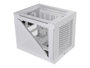 Thermaltake Divider 200 TG Air Snow - Micro-Case - micro ATX - Seitenteil mit Fenster (gehärtetes Glas)