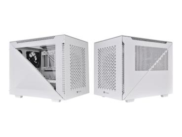 Thermaltake Divider 200 TG Air Snow - Micro-Case - micro ATX - Seitenteil mit Fenster (gehärtetes Glas)