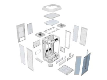 Thermaltake The Tower 300 Snow - Micro Tower - mini ITX / micro ATX - Seitenteil mit Fenster (gehärtetes Glas