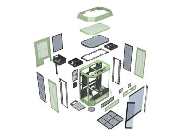 Thermaltake The Tower 600 - Mid tower - ATX - Seitenteil mit Fenster (gehärtetes Glas)