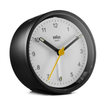 Braun BC12BW - Quarzwecker - Rund - Schwarz - Weiß - 12 h - Summer - Akku