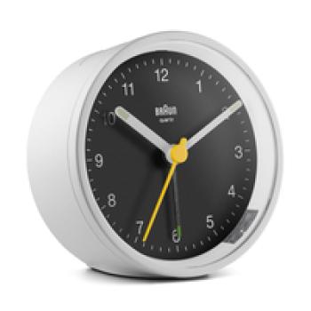 Braun BC12WB - Quarzwecker - Rund - Schwarz - Weiß - 12 h - Summer - Akku