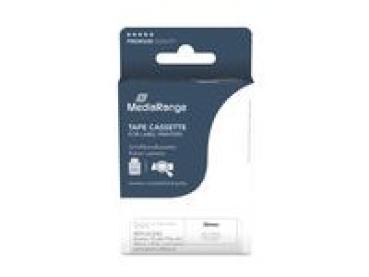 MEDIARANGE Laminiert - permanenter Klebstoff - Schwarz auf Weiß - Rolle (3,6 cm x 8 m)