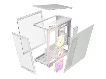 Corsair 3500X ARGB - Mid tower - E-ATX - Seitenteil mit Fenster (gehärtetes Glas)