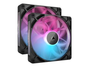 Corsair iCUE Link RX140 RGB Twin Starter Kit - Gehäuselüfter - 140 mm - Schwarz (Packung mit 3)