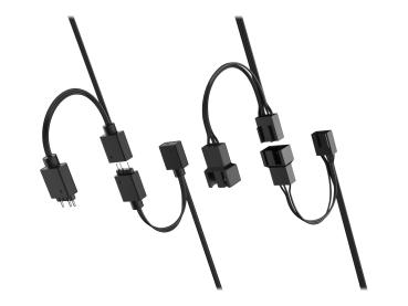 Fractal Design Aspect 12 RGB PWM - Gehäuselüfter - 120 mm - Schwarz (Packung mit 3)