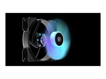 Fractal Design Aspect 14 RGB PWM - Gehäuselüfter - 140 mm - Schwarz (Packung mit 3)