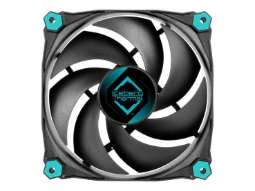 Iceberg Thermal IceGale - Gehäuselüfter - 120 mm - Schwarz (Packung mit 3)