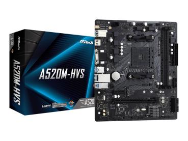 ASRock A520M-HVS - Motherboard - micro ATX - Socket AM4 - AMD A520 Chipsatz - USB 3.2 Gen 1 - Gigabit LAN - On