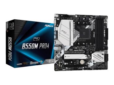 ASRock B550M Pro4 - Motherboard - micro ATX - Socket AM4 - AMD B550 Chipsatz - USB-C Gen2, USB 3.2 Gen 1, USB 