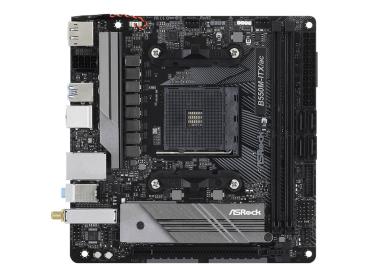 ASRock B550M-ITX/ac - Motherboard - Mini-ITX - Socket AM4 - AMD B550 Chipsatz - USB-C Gen1, USB 3.2 Gen 1 - Bl