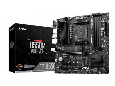 MSI B550M PRO-VDH - Motherboard - micro ATX - Socket AM4 - AMD B550 Chipsatz - USB-C Gen1, USB 3.2 Gen 1 - Gig