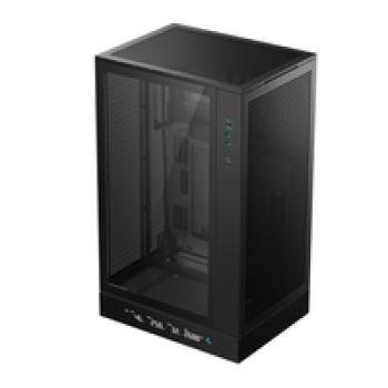 Deepcool CH270 Digital Micro ATX Mini Tower Case with Glass Panel Black - Midi/Minitower - ATX