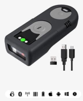 Inateck Barcodescanner 43 gray[BCST-43_gray] - Barcode-Scanner - Bluetooth 5