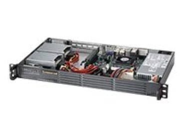Supermicro SC504 203B - Rack-Montage 1U - Mini-ITX